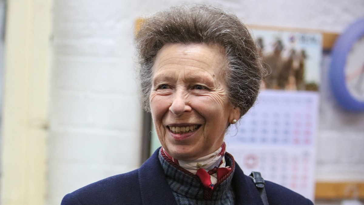 1e8f33cb1676 1c9a9546 Princess Anne gives us autumnal vibes in tartan dress and leather boots - see photos | HELLO!