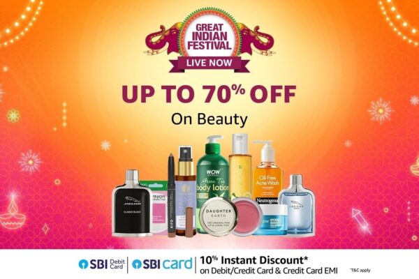 Feature Beauty 1727684835289 1727684840756 Amazon Great Indian Festival sale: Unforgettable deals on perfumes, lotions, shampoos, and more with over 60% off