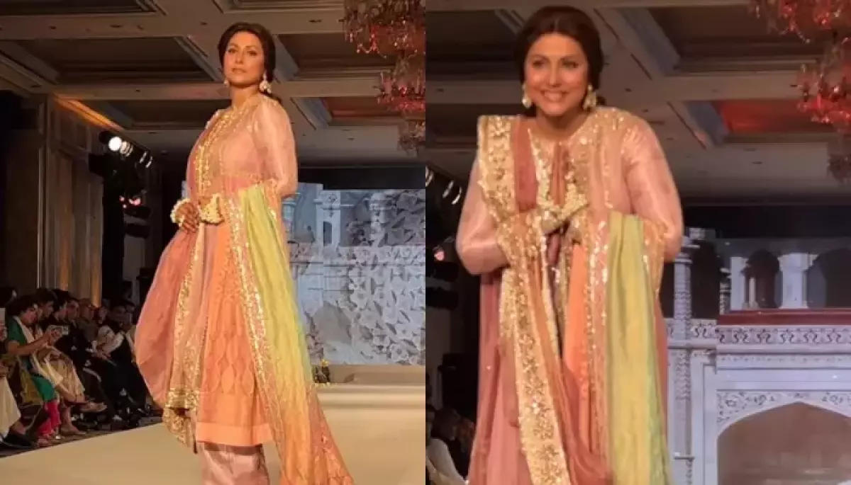 article l 20241027423262184381000 Hina Khan Stuns In A Pink Ethnic Wear As She Walks The Ramp For Manish Malhotra Amid Cancer Battle